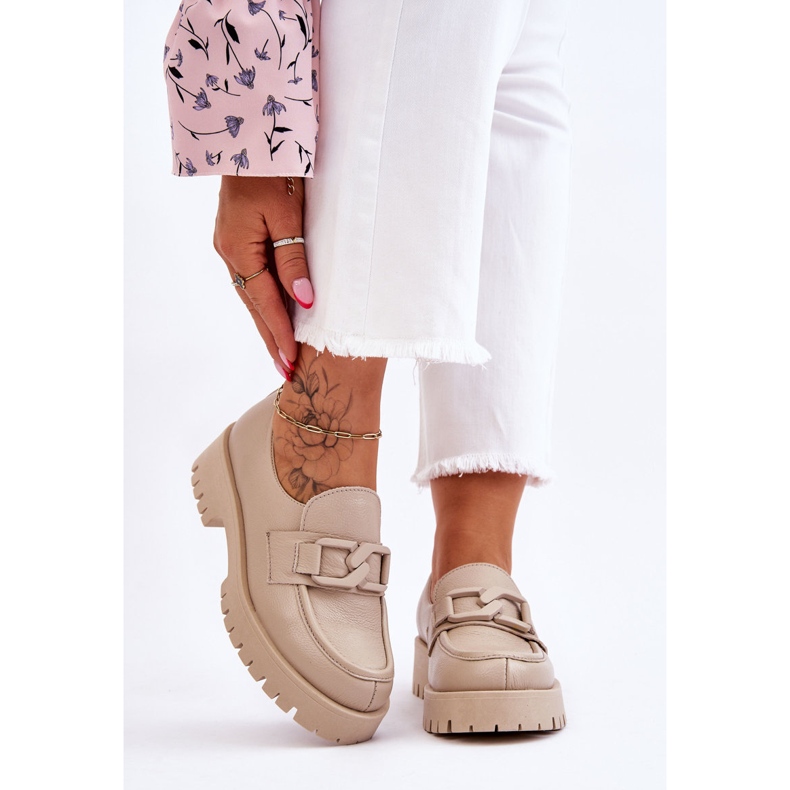 Lemar Muodikkaat nahkahousut beige Rayhan 1