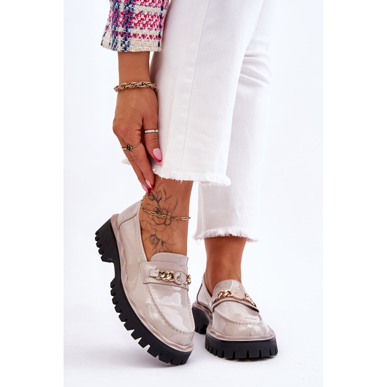 S.Barski Lakattu alusta Loafers Vaaleanharmaa Ronin 2