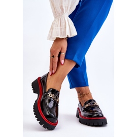 S.Barski Lakattu alusta Loafers Musta Ronin 2