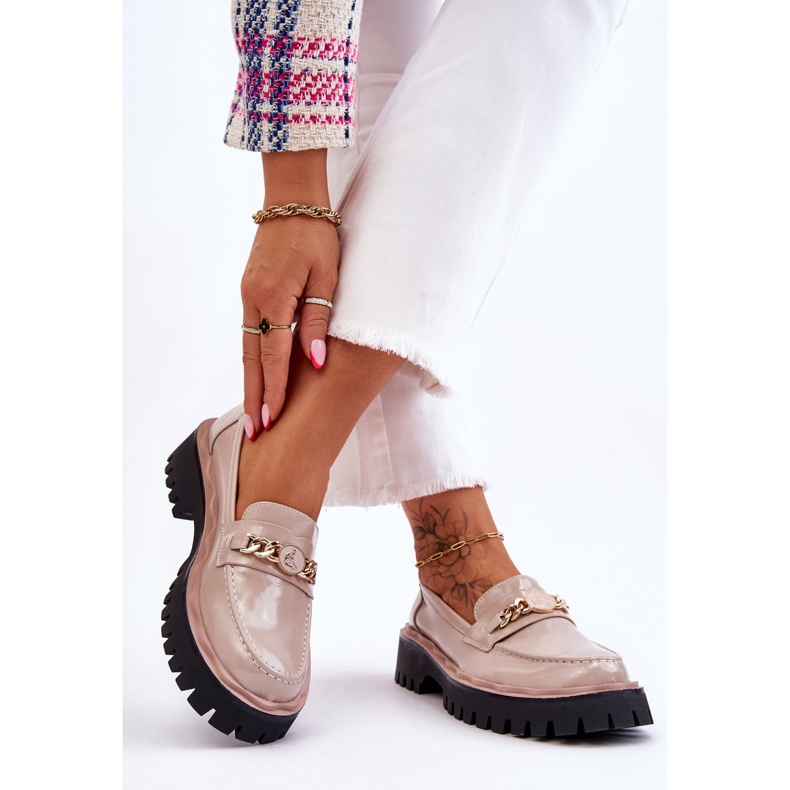 S.Barski Lakattu alusta Loafers Beige Ronin 2