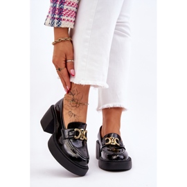 S.Barski Muodikkaat pumput massiivisilla korkokengillä musta Imani 2