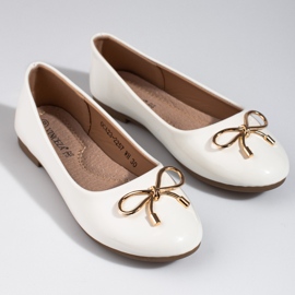 Vinceza Valkoiseksi lakatut Shelovet-tytön balettitasot valkoinen 1