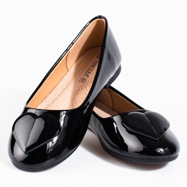 Lasten Vinceza valkoiset ballerinat sydämellä musta 1