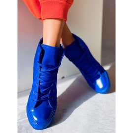 BM Parks Blue Ankle Wedge -lenkkarit laivastonsininen sininen 1