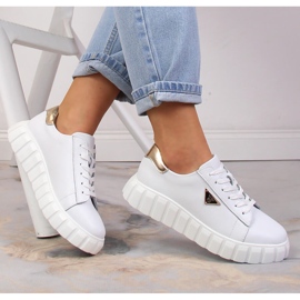 Naisten nahkakengät alustalla valkoinen Filippo DP4138/23 1