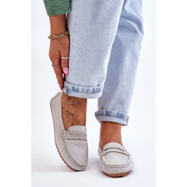 FC3 Naisten klassiset mokkanahkahousut, harmaa Ivana 1