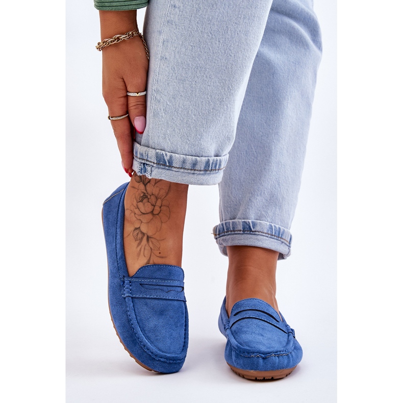 FC3 Naisten klassiset mokkanahkahousut, sininen Ivana 1