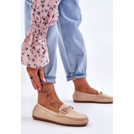 FC3 Klassiset mokkanahkaiset loaferit beigeillä Arla-koristeilla 2