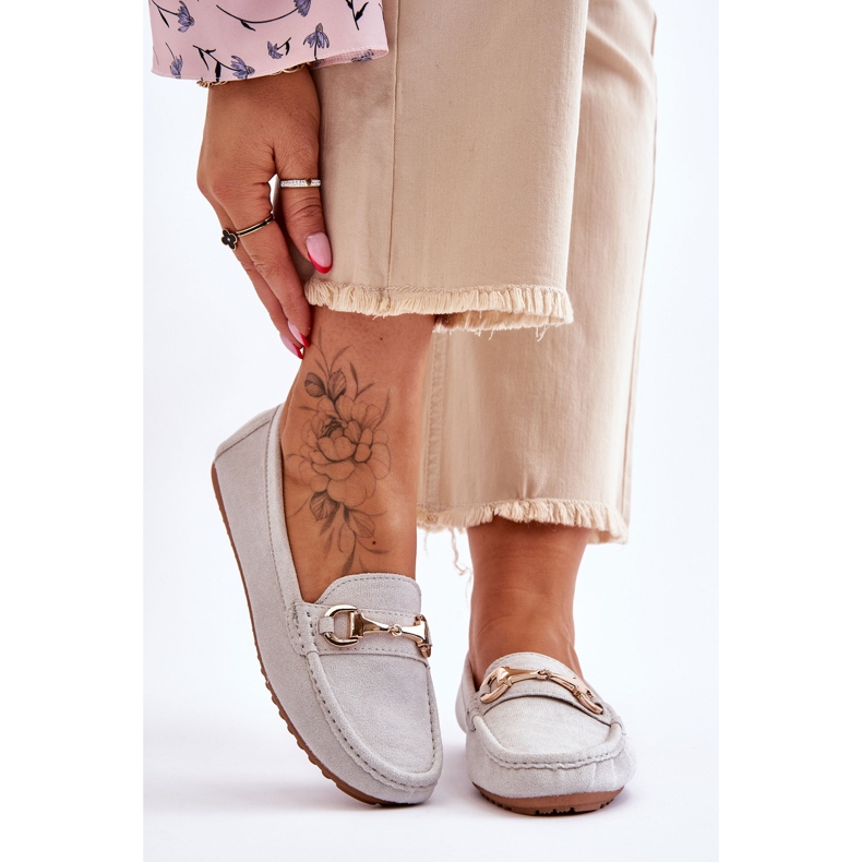 FC3 Klassiset mokkanahkahousut Arlan harmailla koristeilla harmaa 1