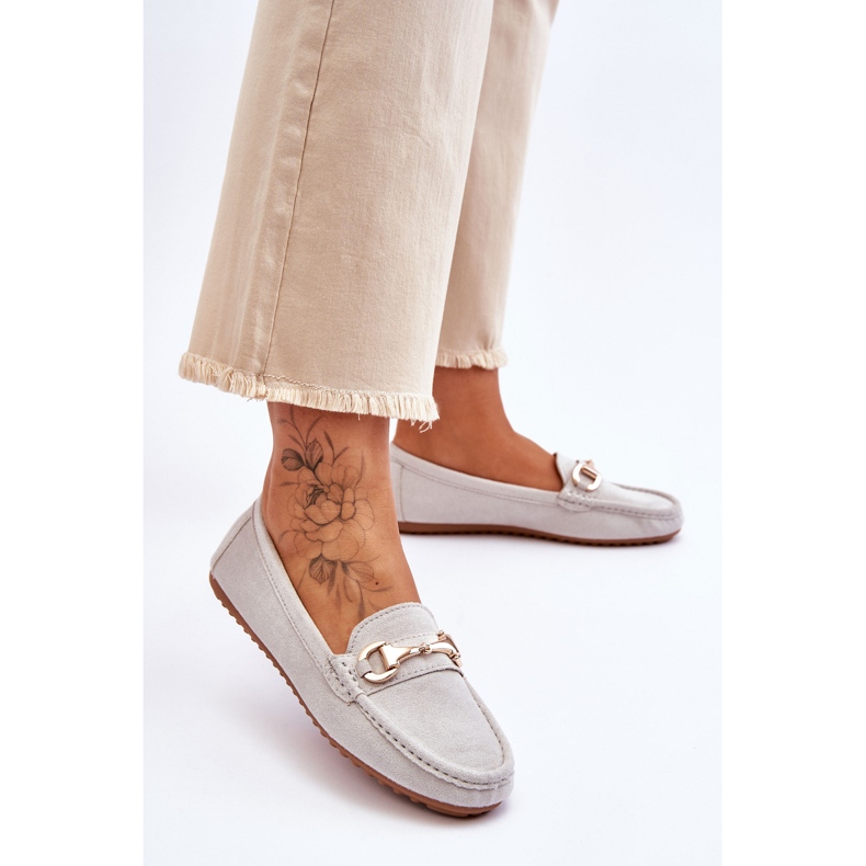 FC3 Klassiset mokkanahkahousut Arlan harmailla koristeilla harmaa 2