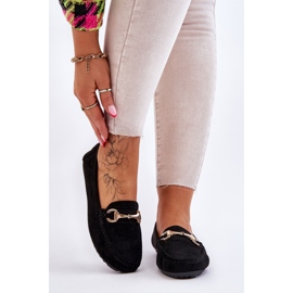 FC3 Klassiset mustat Arla koristellut mokkanahkaiset loaferit 1