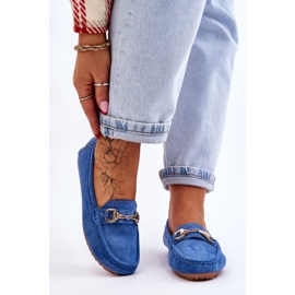 FC3 Klassiset Arla Blue koristellut mokkanahkaiset loaferit sininen 1