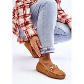 Klassiset mokkanahkahousut kamelikoristeella Arla ruskea 2