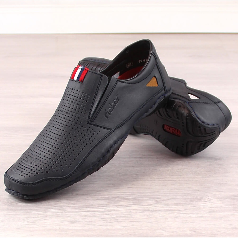 Rieker 06367 laivastonsinisten miesten laivastonsiniset kengät sininen 2