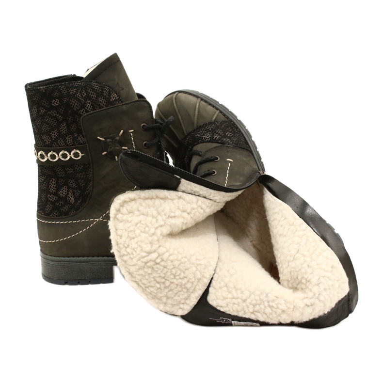 Naisten lämpimät nahkakengät Maciejka Oliivi 03961-24 vihreä 6