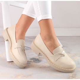 Potocki SZ12002 loaferit korkokengillä ja alustalla beige 1