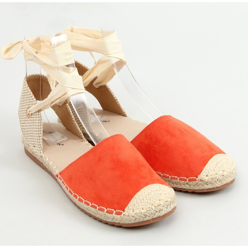 Romina Orange nauhalliset espadrillit oranssi 1