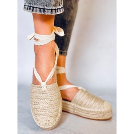 Naisten sandaalit espadrillit Seila Beige 2