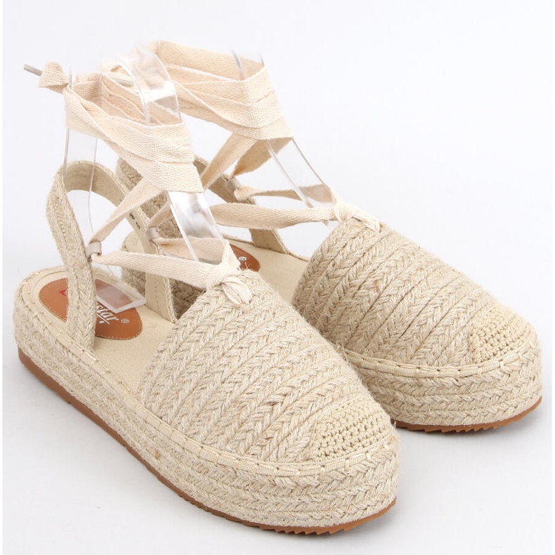 Naisten sandaalit espadrillit Seila Beige 1