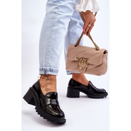 S.Barski Black Jay Patent Heels Moccasin -pumput musta 2