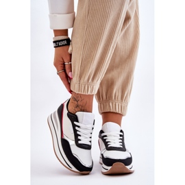 BM Naisten Wedge And Platform tennarit, valkoinen ja musta Allen 1