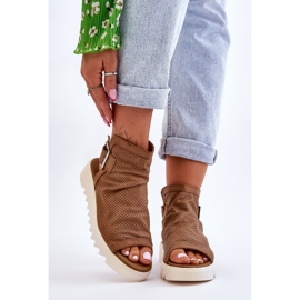 BM Naisten Camel Adonis -nilkkasandaalit ruskea 1 BM Naisten Camel Adonis -nilkkasandaalit ruskea 1