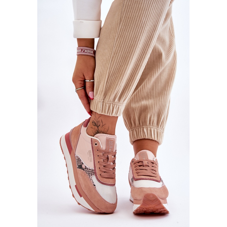 Muodikkaat lenkkarit Memory Foam System Big Star LL274366 Pink vaaleanpunainen 1