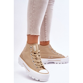 High Textile Platform tennarit Big Star LL274160 beige 1