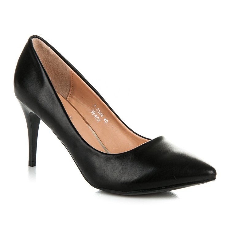 Ideal Shoes Mustat korkokengät 1