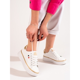 W. Potocki Valkoiset urheilukengät Potockin alustalla valkoinen 1