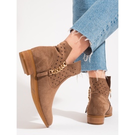 Naisten kevät Vinceza beige harjakattoiset saappaat 2