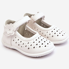 PA1 Lasten korkeat harjakattoiset balerinat tarranauhalla White Jianna valkoinen 1