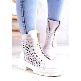 FILIPCZYK Valkoiset Aileen harjakattoiset nahkasaappaat valkoinen 1