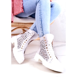 FILIPCZYK Valkoiset Aileen harjakattoiset nahkasaappaat valkoinen 2