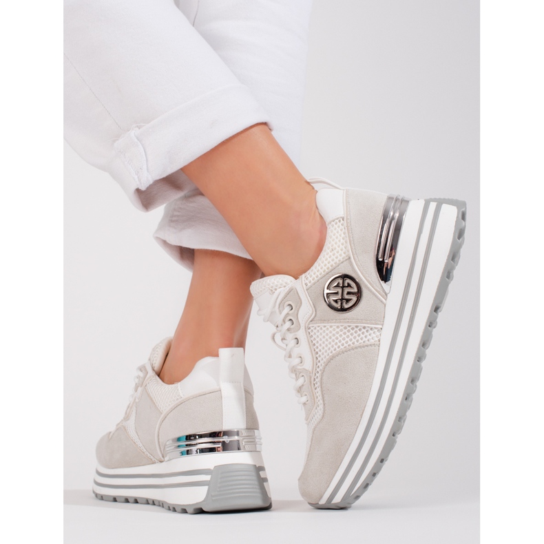 W. Potocki Naisten nauhalliset lenkkarit Potocki valkoinen 2