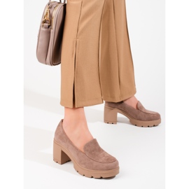 W. Potocki Naisten mokkanahkakorkokengät Potocki beige 1