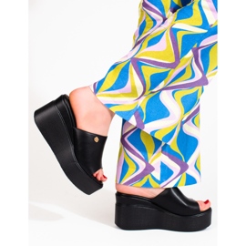 Goodin Naisten korkeat kiilat mustalla kiilalla 2