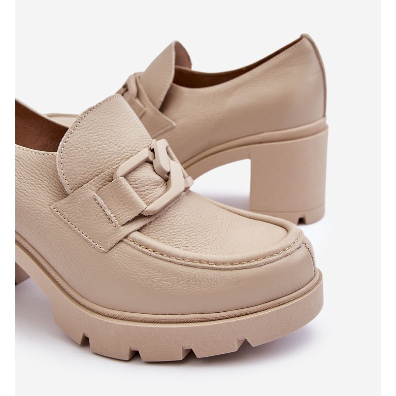 Lemar Tyylikkäät kengät pylväässä beige Harmell-koristeella 1