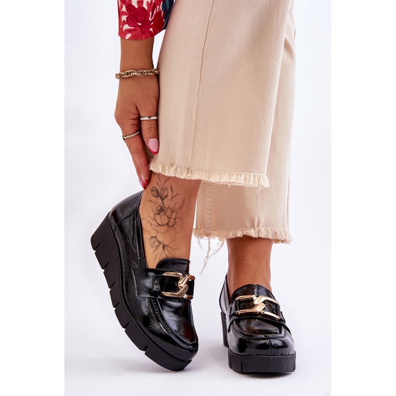 Lemar Mustat Felicita Patent Wedge Loafers 1