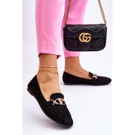 Vinceza Mustat Reed Suede -loaferit koriste-elementeillä 2