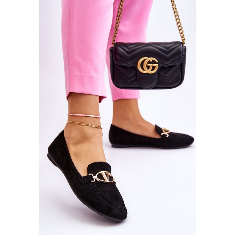 Vinceza Mustat Reed Suede -loaferit koriste-elementeillä 2