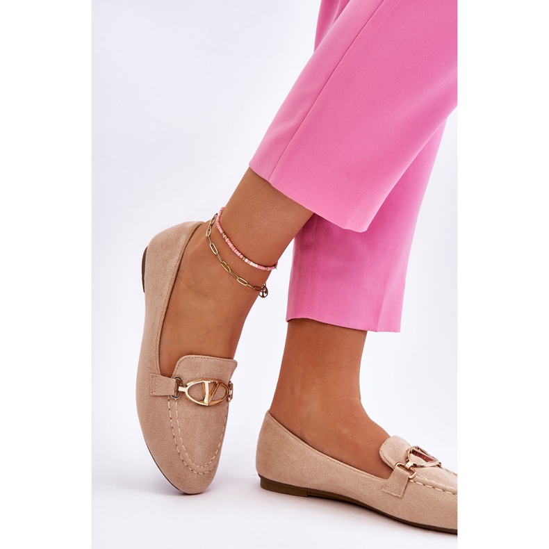 Vinceza Mokkahousut, joissa koriste-elementti beige Reed 2