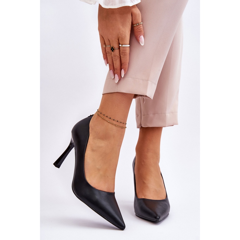 Vinceza Klassiset nahkaiset korkokengät, musta Kelsey 1