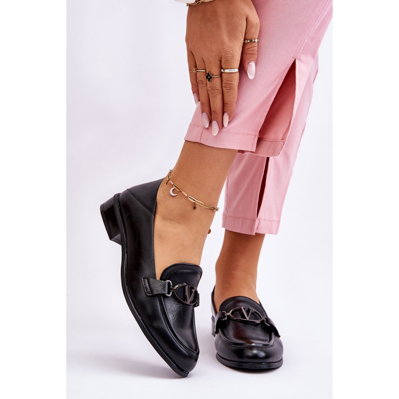 Vinceza Mustat Marra nahkaiset tasakorkoiset loaferit 1