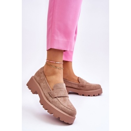 Vinceza Klassinen mokkanahka Loafers Beige Corrin 2