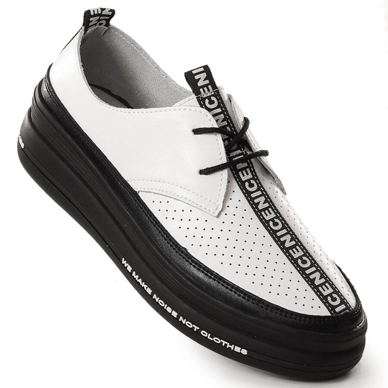 Naisten nahkakengät alustalla valkoinen Filippo DP3624/23 1