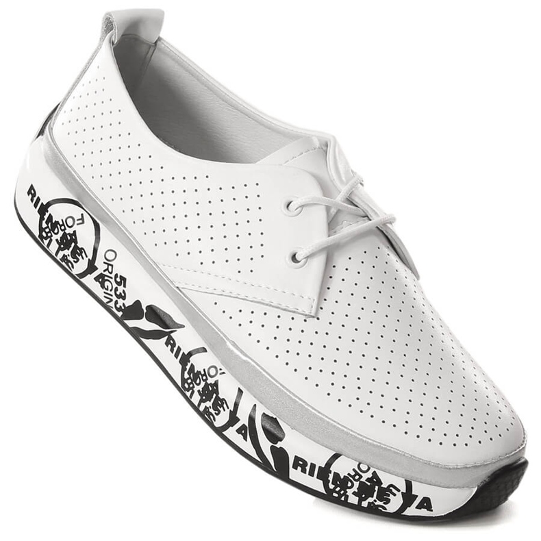 Naisten nahkakengät alustalla valkoinen T.Sokolski W23-29 1