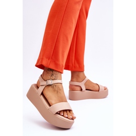 Vinceza Naisten Nude Casen paksut sandaalit vaaleanpunainen 2