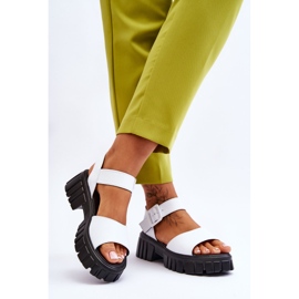 Vinceza Naisten Nahkasandaalit Valkoinen Dean 2