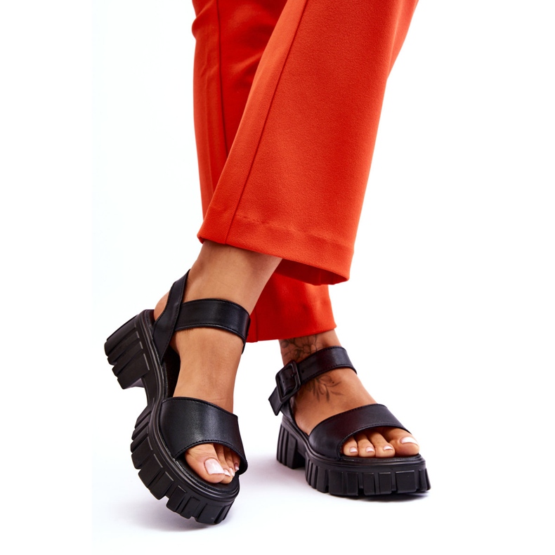 Vinceza Naisten Nahkasandaalit Musta Dean 2